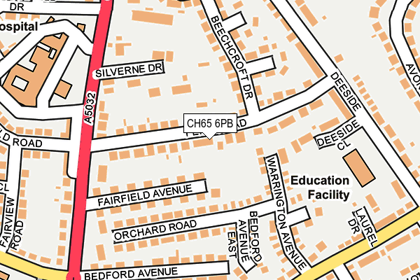 CH65 6PB map - OS OpenMap – Local (Ordnance Survey)