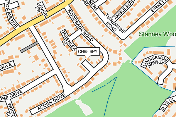 CH65 6PY map - OS OpenMap – Local (Ordnance Survey)