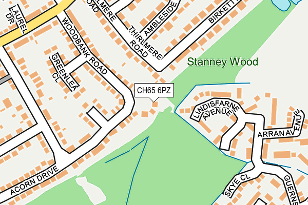 CH65 6PZ map - OS OpenMap – Local (Ordnance Survey)