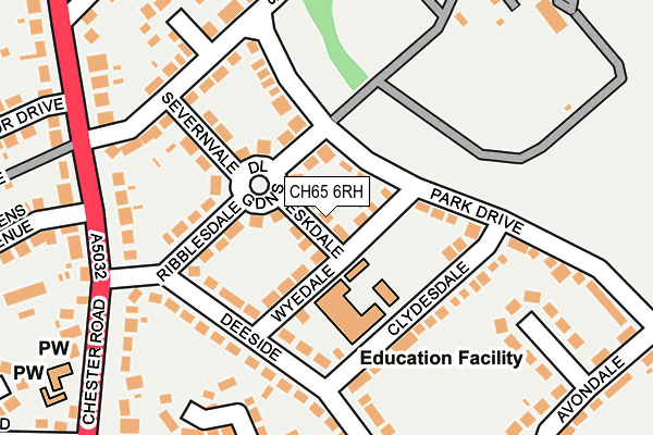 CH65 6RH map - OS OpenMap – Local (Ordnance Survey)