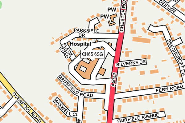 CH65 6SG map - OS OpenMap – Local (Ordnance Survey)
