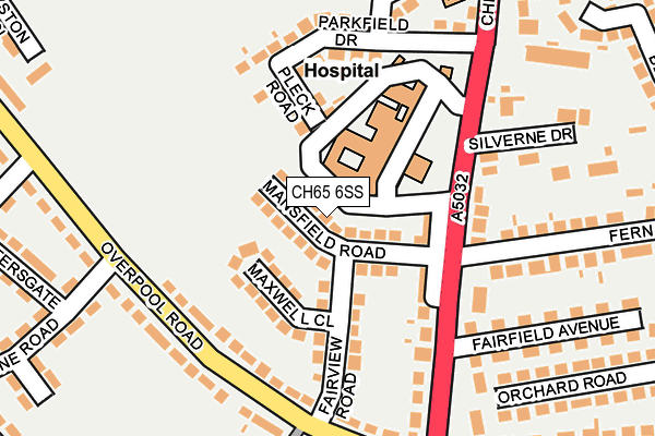 CH65 6SS map - OS OpenMap – Local (Ordnance Survey)