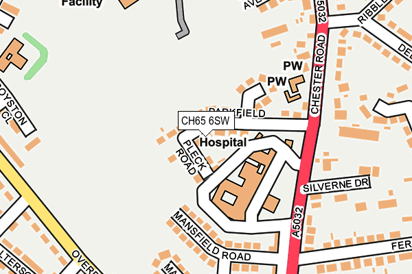 CH65 6SW map - OS OpenMap – Local (Ordnance Survey)