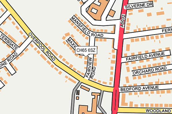 CH65 6SZ map - OS OpenMap – Local (Ordnance Survey)
