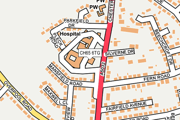 CH65 6TG map - OS OpenMap – Local (Ordnance Survey)