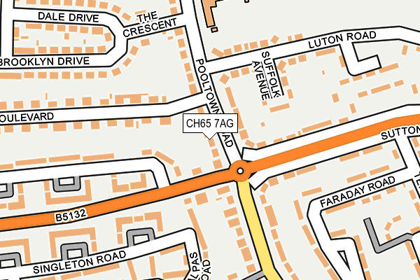 CH65 7AG map - OS OpenMap – Local (Ordnance Survey)