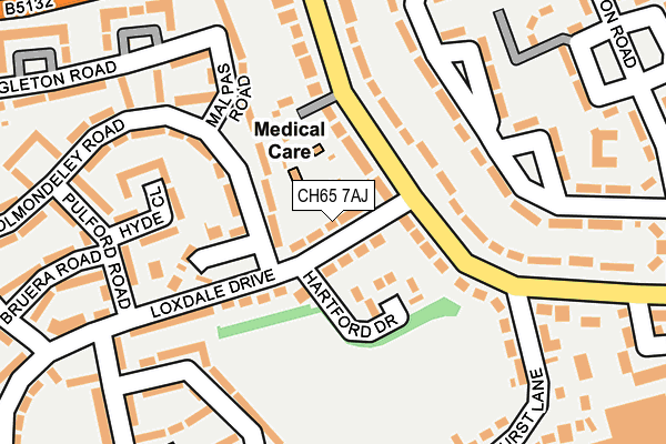 CH65 7AJ map - OS OpenMap – Local (Ordnance Survey)