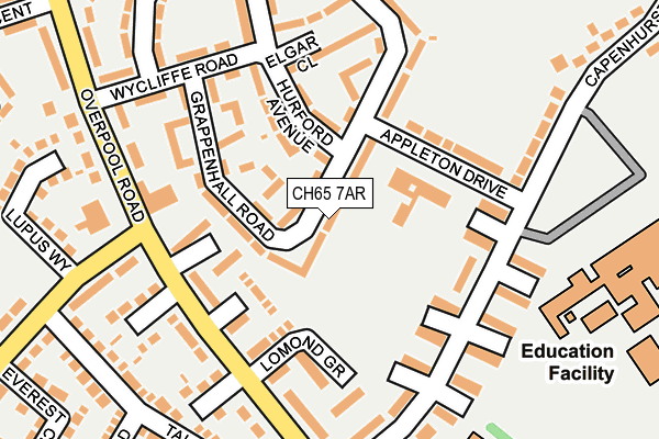 CH65 7AR map - OS OpenMap – Local (Ordnance Survey)