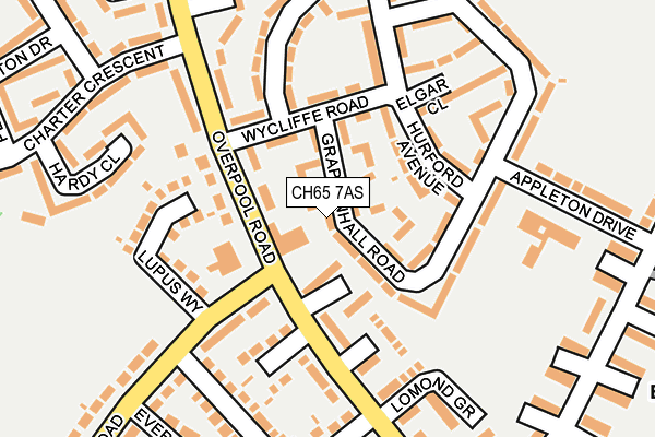 CH65 7AS map - OS OpenMap – Local (Ordnance Survey)