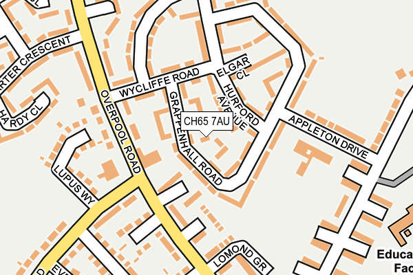 CH65 7AU map - OS OpenMap – Local (Ordnance Survey)