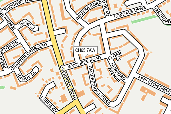 CH65 7AW map - OS OpenMap – Local (Ordnance Survey)