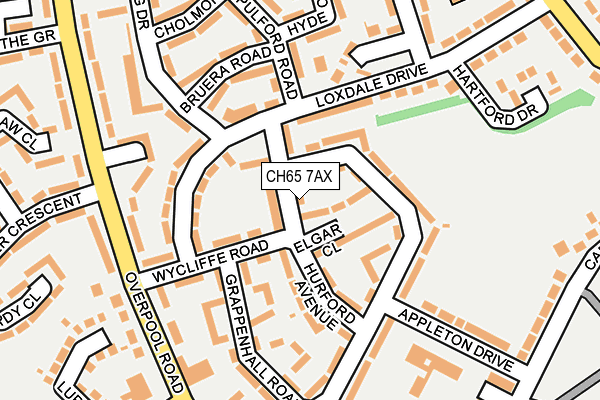CH65 7AX map - OS OpenMap – Local (Ordnance Survey)