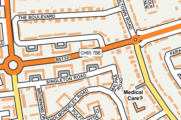 CH65 7BB map - OS OpenMap – Local (Ordnance Survey)