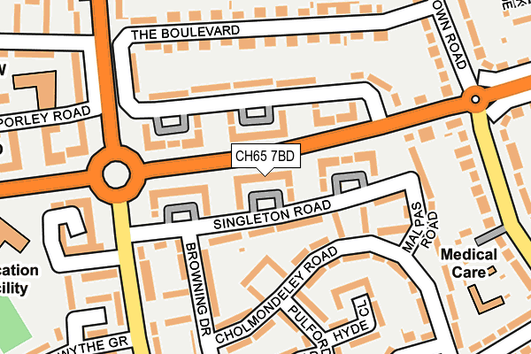 CH65 7BD map - OS OpenMap – Local (Ordnance Survey)