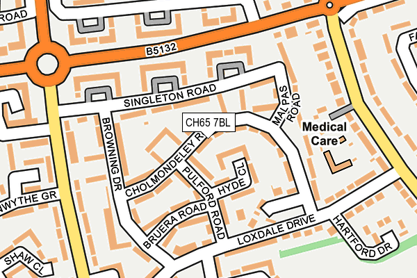 CH65 7BL map - OS OpenMap – Local (Ordnance Survey)