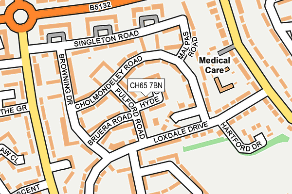 CH65 7BN map - OS OpenMap – Local (Ordnance Survey)