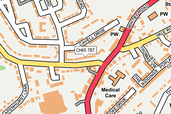 CH65 7BT map - OS OpenMap – Local (Ordnance Survey)