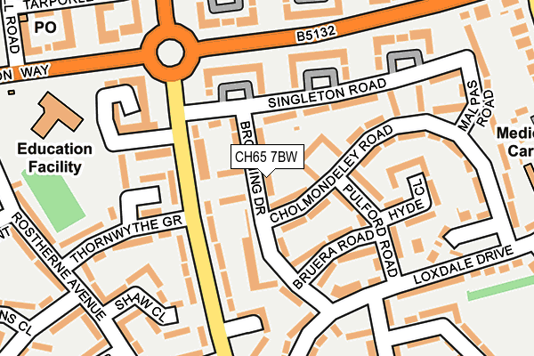CH65 7BW map - OS OpenMap – Local (Ordnance Survey)