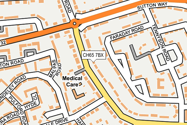 CH65 7BX map - OS OpenMap – Local (Ordnance Survey)