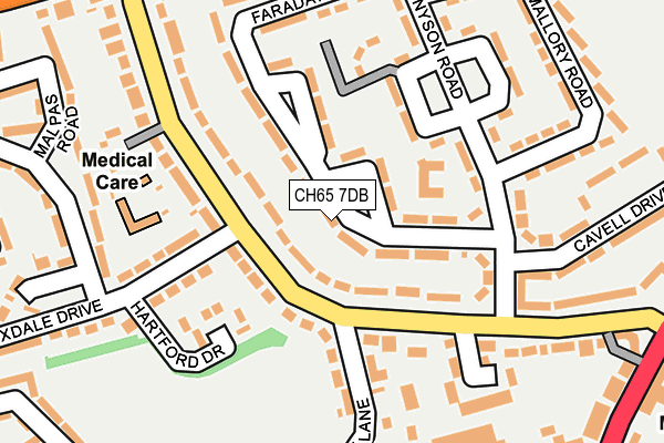 CH65 7DB map - OS OpenMap – Local (Ordnance Survey)