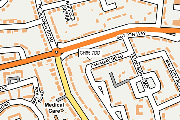 CH65 7DD map - OS OpenMap – Local (Ordnance Survey)