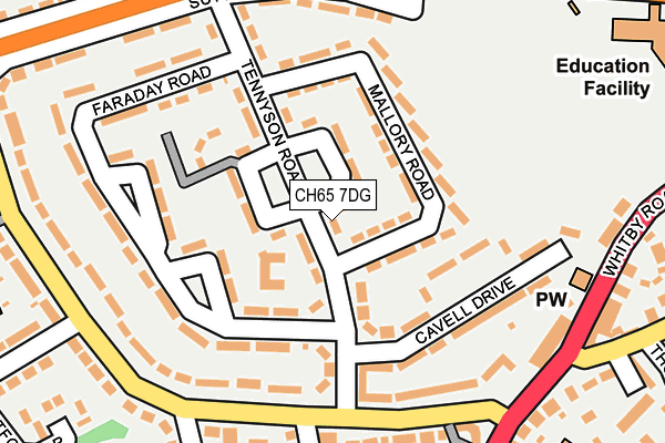 CH65 7DG map - OS OpenMap – Local (Ordnance Survey)