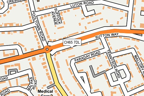 CH65 7DL map - OS OpenMap – Local (Ordnance Survey)