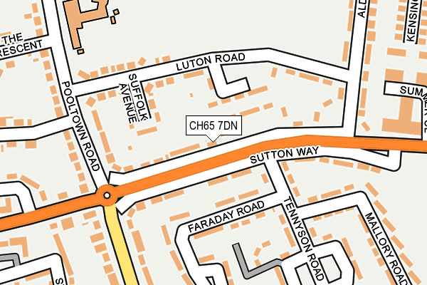 CH65 7DN map - OS OpenMap – Local (Ordnance Survey)