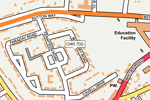 CH65 7DQ map - OS OpenMap – Local (Ordnance Survey)