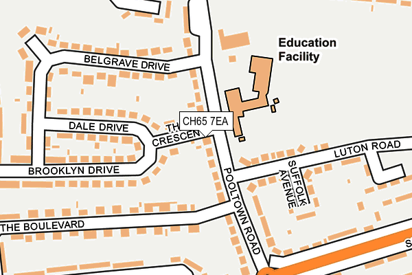 CH65 7EA map - OS OpenMap – Local (Ordnance Survey)