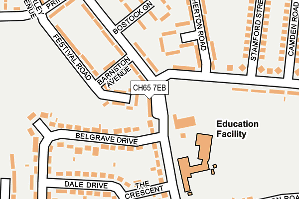 CH65 7EB map - OS OpenMap – Local (Ordnance Survey)