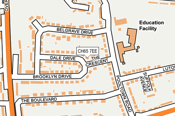 CH65 7EE map - OS OpenMap – Local (Ordnance Survey)