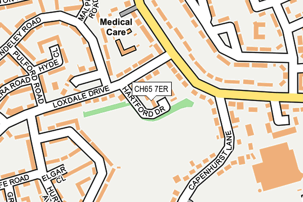 CH65 7ER map - OS OpenMap – Local (Ordnance Survey)