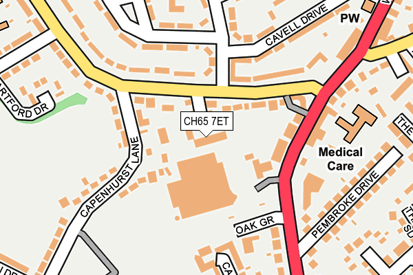 CH65 7ET map - OS OpenMap – Local (Ordnance Survey)