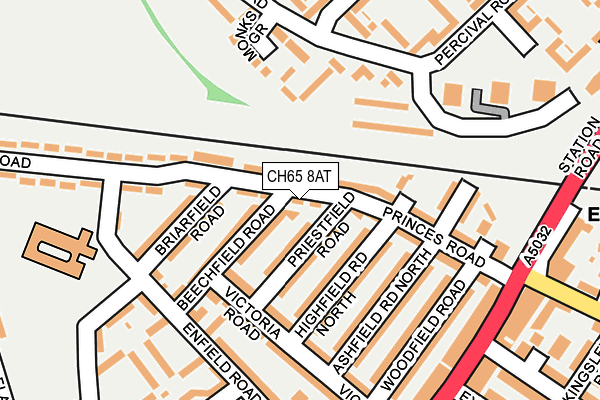 CH65 8AT map - OS OpenMap – Local (Ordnance Survey)