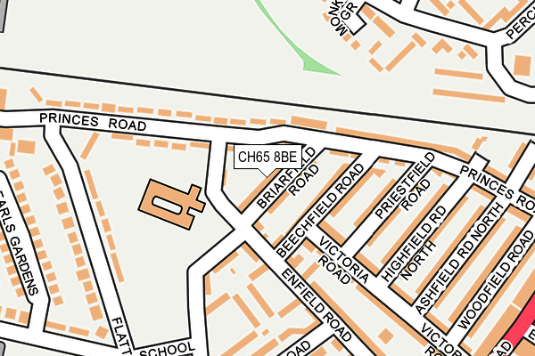 CH65 8BE map - OS OpenMap – Local (Ordnance Survey)