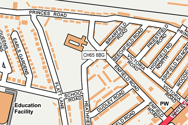 CH65 8BG map - OS OpenMap – Local (Ordnance Survey)