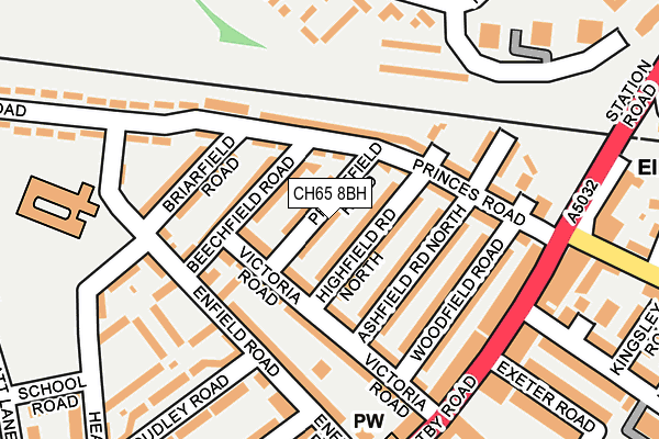 CH65 8BH map - OS OpenMap – Local (Ordnance Survey)