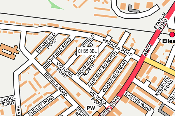 CH65 8BL map - OS OpenMap – Local (Ordnance Survey)