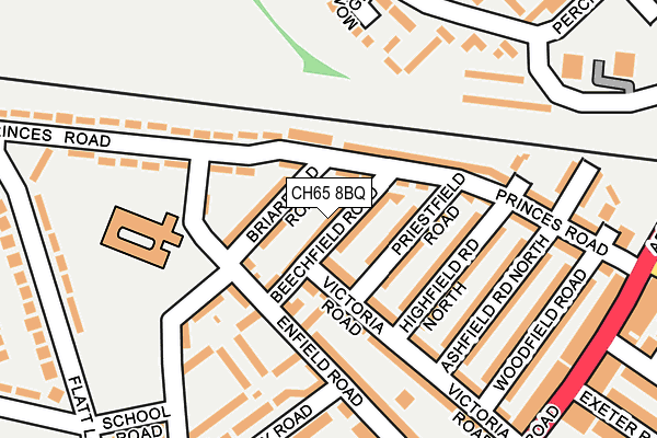 CH65 8BQ map - OS OpenMap – Local (Ordnance Survey)