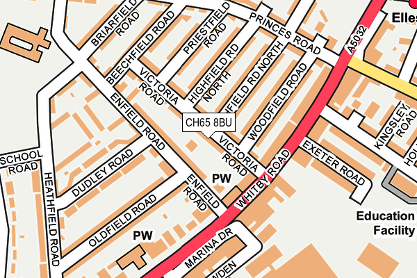 CH65 8BU map - OS OpenMap – Local (Ordnance Survey)