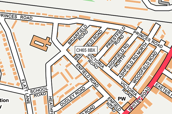 CH65 8BX map - OS OpenMap – Local (Ordnance Survey)