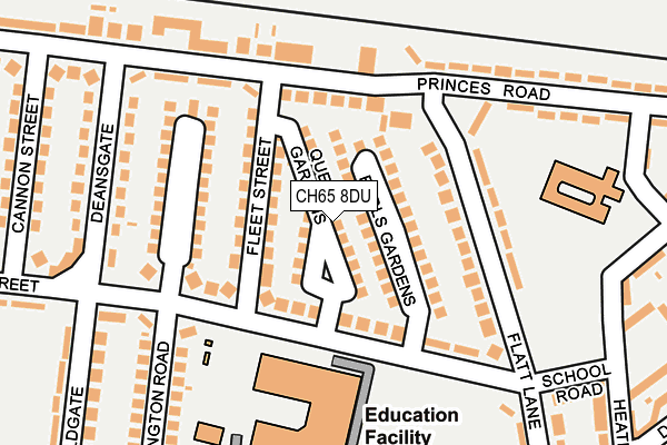 CH65 8DU map - OS OpenMap – Local (Ordnance Survey)