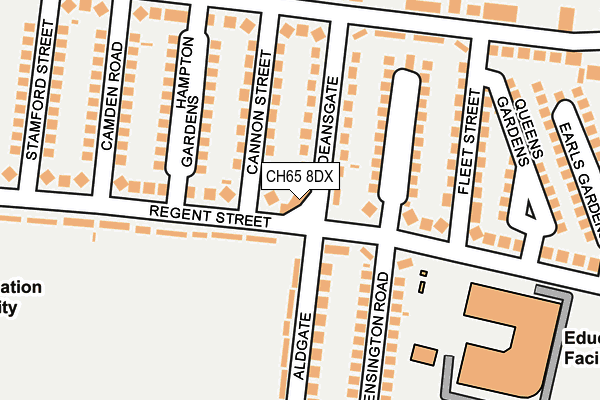 CH65 8DX map - OS OpenMap – Local (Ordnance Survey)