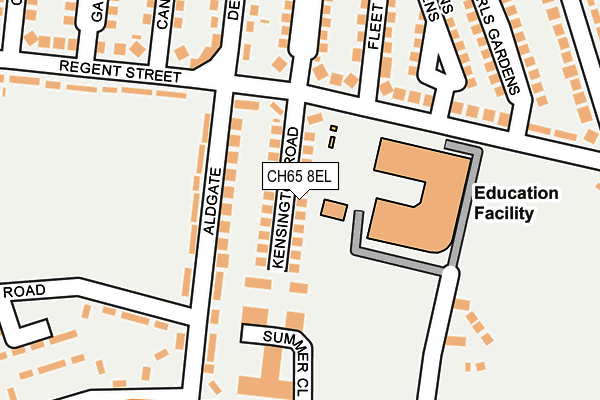 CH65 8EL map - OS OpenMap – Local (Ordnance Survey)