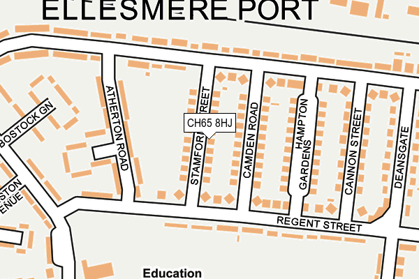 CH65 8HJ map - OS OpenMap – Local (Ordnance Survey)