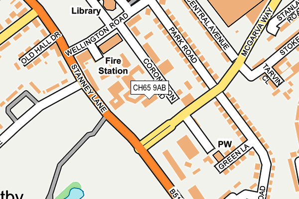 CH65 9AB map - OS OpenMap – Local (Ordnance Survey)