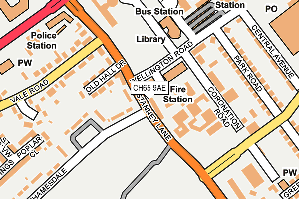 CH65 9AE map - OS OpenMap – Local (Ordnance Survey)