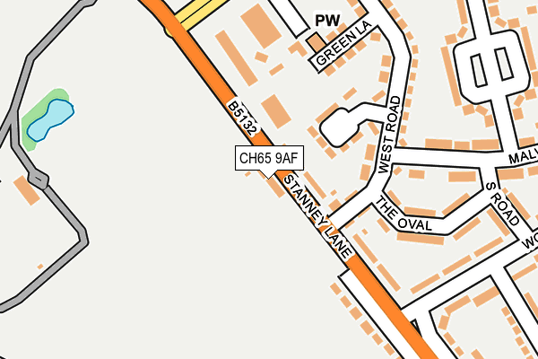 CH65 9AF map - OS OpenMap – Local (Ordnance Survey)
