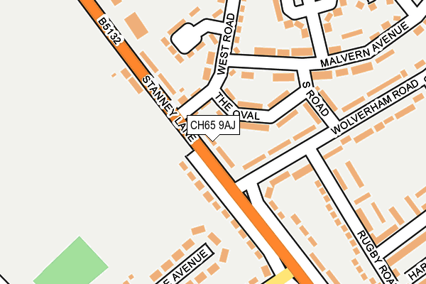 CH65 9AJ map - OS OpenMap – Local (Ordnance Survey)